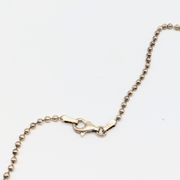 Sterling Silver Motorcycle Pendant and Sterling Silver Ball Chain - Picture 2 of 3